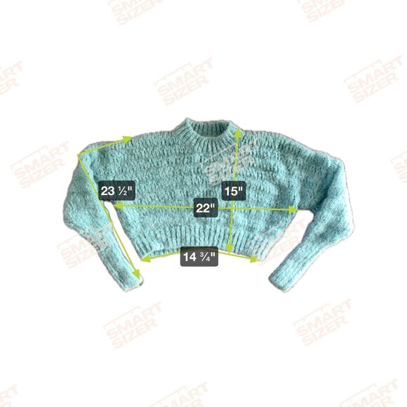 Wilfred Slouchy Cropped Mock Neck Sweater Womens XS Alpaca Ribbed Soft Pastel - Picture 2 of 8